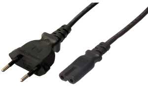 LogiLink Stromkabel, Eurostecker - 2 Pol Eurokupplung, 1,8 m (11112480