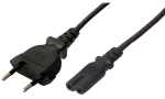 LogiLink Stromkabel, Eurostecker - 2 Pol Eurokupplung,...