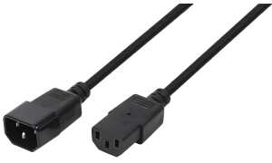 LogiLink Kaltgeräteverlängerung, C1 4 - C13, 1,8 m, schwarz (11112497)