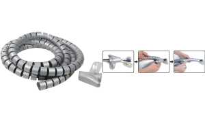 LogiLink Kabelbündler, 1,5 m, Durch messer: 28 mm, grau (11112509)