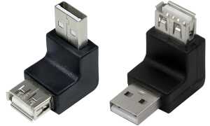 LogiLink USB 2.0 Adapter, USB-A Ste cker - Kupplung, 270 Grad