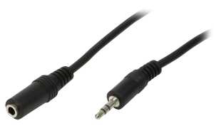 LogiLink Audiokabel, Stecker - Kupp lung, 3 m, schwarz (11112692)
