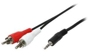 LogiLink Audiokabel, 2x Cinchstecker - 3,5 mm Klinkenstecker (11112703