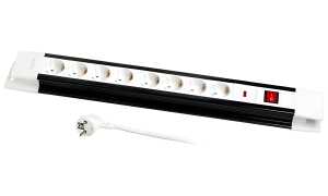 LogiLink Steckdosenleiste, 8-fach, mit Schalter,weiß/schwarz (11113516