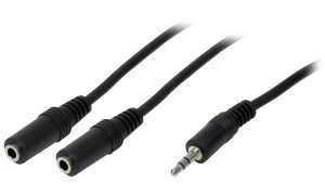 LogiLink Audiokabel, Klinkenstecker - 2x Klinkenkupplung (11113580)