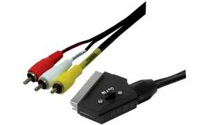 LogiLink Scartkabel, Scartstecker - 3x Cinchstecker, 2,0 m (11113581)
