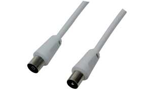 LogiLink Antennenkabel, Stecker - K upplung, weiß, 2,5 m (11113595)
