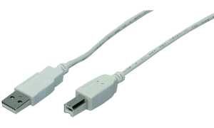 LogiLink USB 2.0 Kabel, USB-A - USB -B Stecker, 5,0 m, grau (11113622)