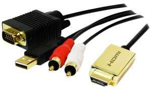 LogiLink HDMI auf VGA/Audio Konvert er, 2,0 m, schwarz (11114166)
