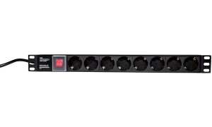 LogiLink 19 Steckdosenleiste, 8-fa ch, mit Schalter, schwarz (11114669