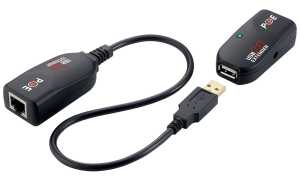LogiLink USB 2.0 Extender-Set, PoE geeignet, schwarz (11114840)