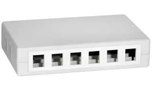 LogiLink Aufputzdose für Keystone M odule, 12-fach, weiß (11114863)