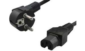 LogiLink Schutzkontakt-Stromkabel, 2,0 m, einseitig (11115009)