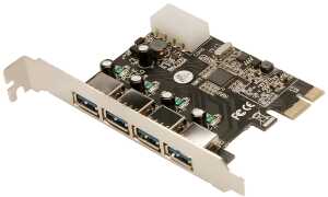 LogiLink USB 3.0 PCI-Express Karte, 4 Port, 5 GBit/Sek. (11115066)