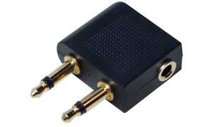 LogiLink Flugzeug Audio-Adapter, 2 x 3,5 mm Klinkenstecker (11115072)