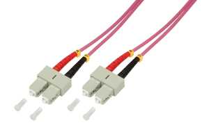 LogiLink LWL Patchkabel, SC-Duplex - SC-Duplex, OM4, 1,0 m (11115127)