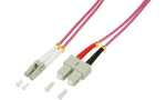 LogiLink LWL Patchkabel, LC-Duplex - SC-Duplex, OM4, 5,0...