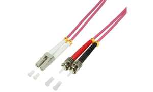 LogiLink LWL Patchkabel, LC-Duplex - 2 x ST, OM4, 2,0 m (11115211)
