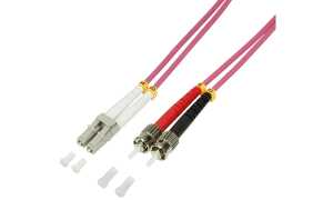 LogiLink LWL Patchkabel, LC-Duplex - 2 x ST, OM4, 5,0 m (11115213)