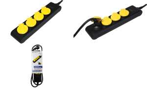 LogiLink Outdoor-Steckdosenleiste, 4-fach, schwarz, IP44 (11115508)