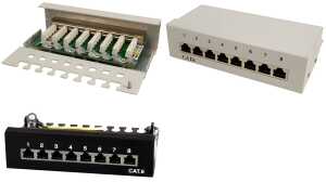 LogiLink Desktop Patch Panel Kat. 6 , geschirmt, 8 Port, sw (11115564)