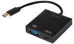LogiLink USB 3.0 - HDMI/VGA Grafika dapter, schwarz...