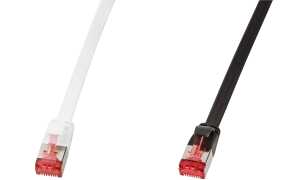 LogiLink U/FTP Flach-Patchkabel, Ka t. 6, 0,5 m, weiß (11115681)