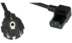 LogiLink Schutzkontakt-Stromkabel, 2,0 m, einseitig (11115752)