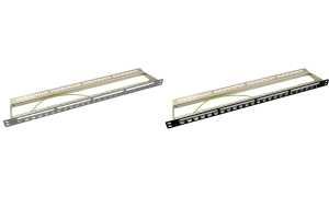 LogiLink Patch Panel Kat.6A, 24 Por t, schwarz (RAL 9005) (11115774)