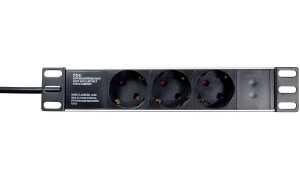 LogiLink 10 Steckdosenleiste, 3-fa ch, ohne Schalter,schwarz (11115776