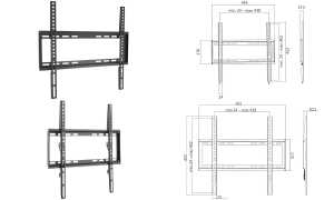 LogiLink TV-Wandhalterung, flach, f ür 81,28 - 139,7 cm (11115841)