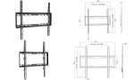 LogiLink TV-Wandhalterung, flach, f ür 81,28 - 139,7...