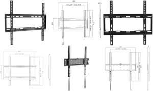 LogiLink TV-Wandhalterung, flach, f ür 81,28 - 139,7 cm (11115843)