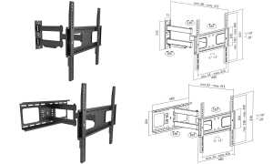 LogiLink TV-Wandhalterung Full Motion, für 81,28 - 139,7 cm (11115847)
