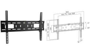 LogiLink TV-Wandhalterung, neigbar, für 96,98 - 177,8 cm (11115850)