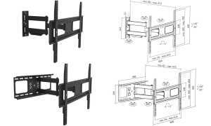 LogiLink TV-Wandhalterung Full Motion, für 96,98 - 177,8 cm (11115860)