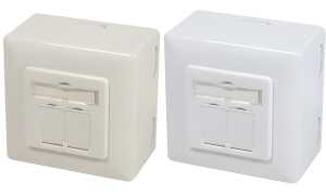 LogiLink Aufputz- und Unterputzdose Kat. 6A, reinweiß (11115942)