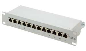 LogiLink 10 Patch Panel Kat. 6A, 1 2-Ports, schwarz, 1HE (11116018)