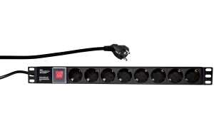 LogiLink 19 Steckdosenleiste, 9-fa ch, mit Schalter, schwarz (11116048