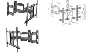 LogiLink TV-Eck-Wandhalterung Full Motion, für 37 - 70 (11116093)