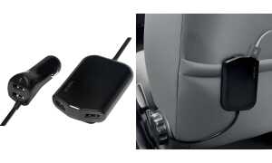 LogiLink USB KFZ-Ladegerät für Vorder- & Rücksitze, schwarz (11116095)