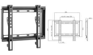 LogiLink TV-Wandhalterung, flach, f ür 58,42 - 106,68 cm (11116181)