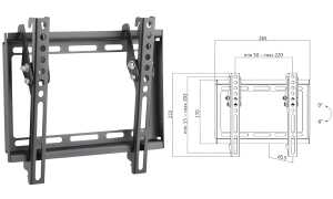 LogiLink TV-Wandhalterung, neigbar, für 58,42 - 106,68 cm (11116182)