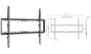 LogiLink TV-Wandhalterung, flach, f ür 96,98 - 177,8 cm (11116185)