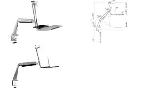 LogiLink Sitz-Steh Arbeitsplatz, fü r 1 Monitor, silber (11116187)