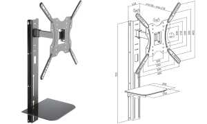 LogiLink TV-Wandhalterung mit Ablag e, für 81,28 - 139,7 cm (11116194)