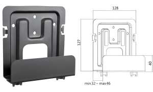 LogiLink Universal-Wandhalterung, T ragkraft: 1 kg, schwarz (11116195)