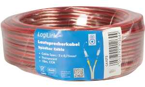 LogiLink Lautsprecherkabel, 2 x 0,7 5 qmm, 25 m (11116281)