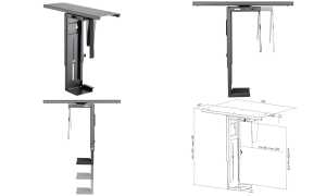 LogiLink CPU-Halter, aus Metall, dreh- & ausziehbar, schwarz (11116301