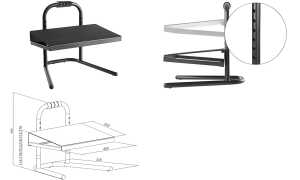 LogiLink Fußstütze, höhenverstellba r, schwarz (11116304)